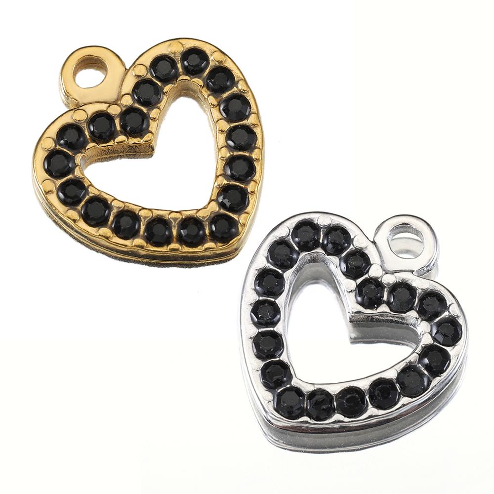 5pcs Mixed Stainless Steel Rhinestone Pendants Colorful Crystal Charms Beads for Necklace Bracelet Jewelry Making Charm DIY