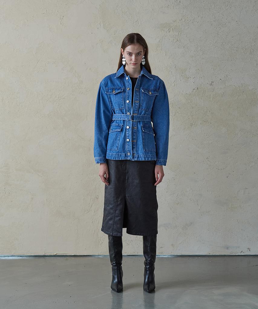 Die Bot Ds#3344_Black Coated Skirt
