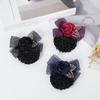 Hair Bun Cover Big Bow Korean Bun Snood Ponytail Clip Hairgrips Cover Net Women Spring Clips