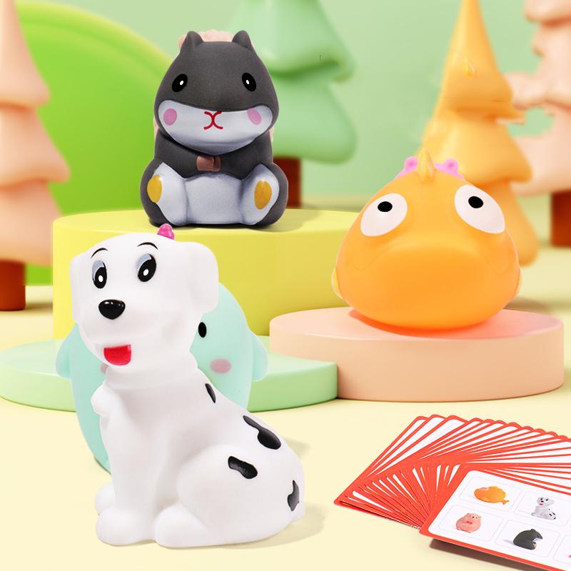 Игры на сопоставление животных, сортировка, игрушки в прятки, дошкольные обучающие занятия, развивающие сенсорные наборы Монтессори для детей