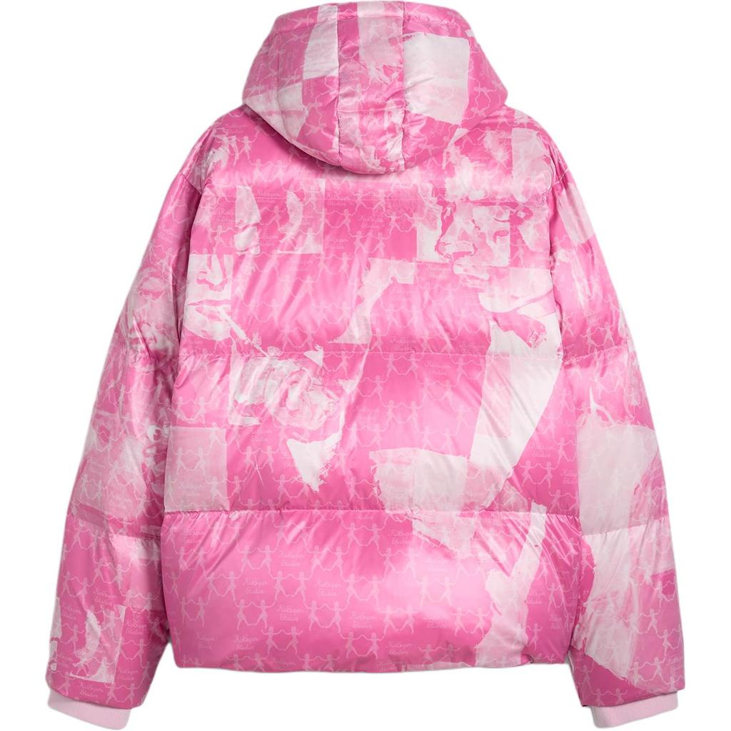 Puma Kid Super Studios FW24 MMQ AOP Zipper Hooded Versatile Warm Down Jacket Men Outerwear Pink 626704-71