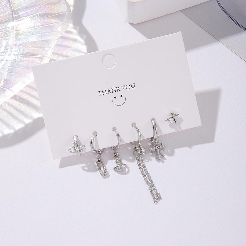 3 пары изысканных готических минималистичных висячих сережек для женщин и девочек, винтажные геометрические серьги-подвески, ювелирные аксессуары, подарки