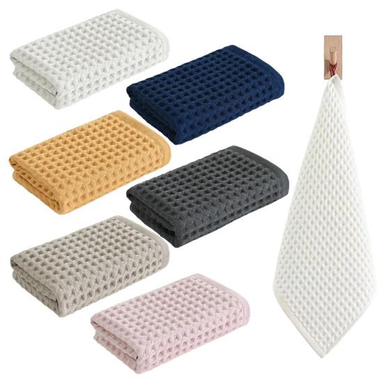 Hypoallergenic Bathing Towel Cotton Waffle Towels, Quick Dry Bath Lightweight Soft Sensitive Skin Friendly Washcloth Absorbent Travel for Bathroom,