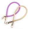 2pcs PU Leather Braided Rope Handles for Handbag Shoulder Bag Strap Handmade Bag DIY Accessories Alloy Metal Hook Buckle KZ0346