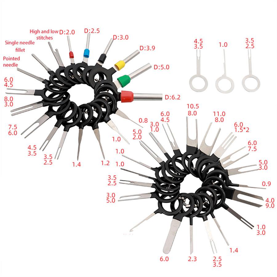 77PCS Wire Terminal Removal Tool Car Electric Wiring Crimp Connector Pin Pusher