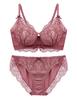 Two Hatch Bra Comfortable and Enhances Underarm Cleavage Size Plum Set, High-Back Support, Fat, Enhancement, Lace, B48a, D75/Panties M,