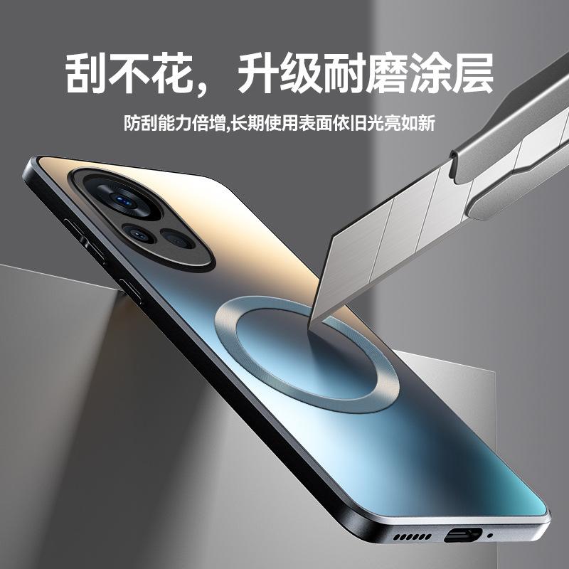 Чехол для мобильного телефона Huawei Nova11, всестороннее покрытие линзы, матовый AG, мягкий чехол, Nova11Pro, кольцо с магнитной фиксацией, защита от падения