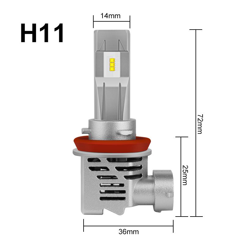 2Pcs ZES Led H1 H4 H7 LED H8 H11 H16 9005 HB3 9006 HB4 Car Headlight 50W 12000Lm H3 9004 9007 H13 High Low Beam Bulbs Automobile Lights Turbo Headlamp