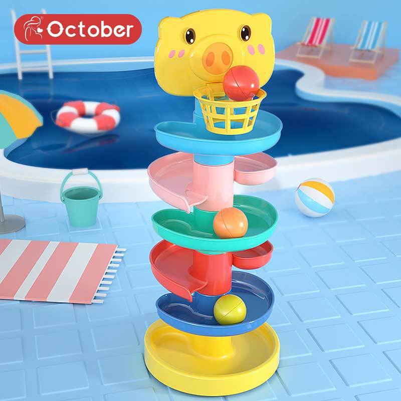 Baby Toy Ball Drop Toys For Toddler 1-3Y Rolling Ball Pile Tower Montessori Educational Stacking Games For Babies Sensory Toys