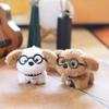 Cute Cute Glasses Puppy Pendant Plush Toy Doll Cartoon Bag Hanging Keychain Doll Doll