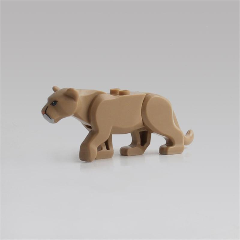 Животные строительные блоки фигурки мини леопард крокодил акула модель орнамент детские развивающие игрушки