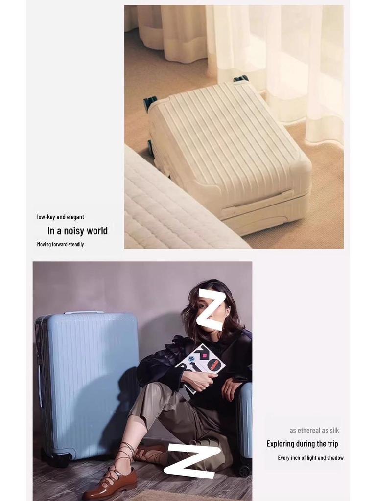 Женский легкий прочный чемодан: Новая модель с бесшумными колесами, большой вместимостью и кодовым замком