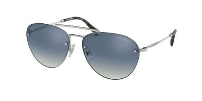 Солнцезащитные очки Miu Miu MIUMIU MU54US 1BC3A0 59 размера Societe Boston Miumiu Blue Demi Tortoise Shell Crystal Retro Gradient Lens для женщин