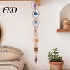 7 Chakra Stone Wall Ornament Faux Crystal Hanging Decoration, Handmade Ornament, Home Natural Healing Window Decor for