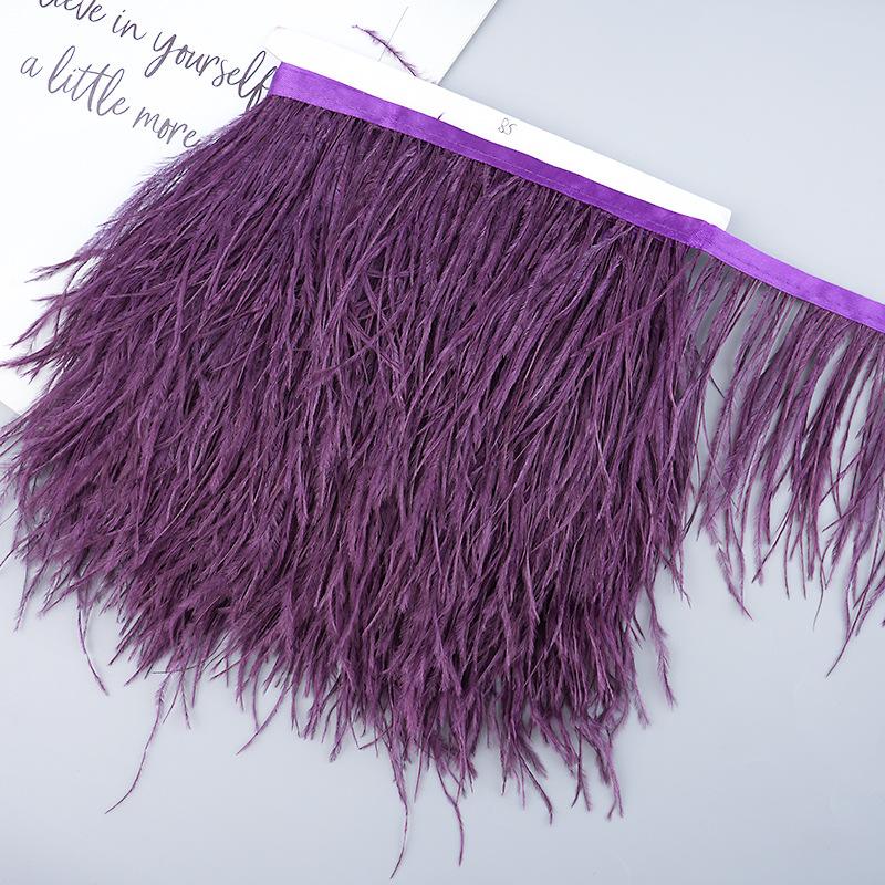 Diy Handmade Accessories Colorful Ostrich Feather Cloth Edge Decorative Accessories Clothing Accessories Wedding Skirt
