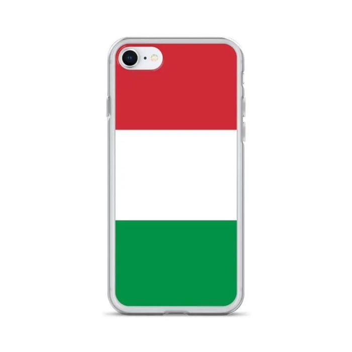 Coque iPhone - Drapeau Italie - iPhone SE 2020 - Souple - Multicolore - Plastique transparent