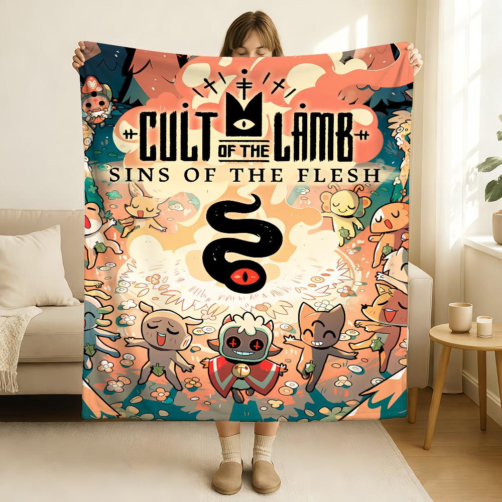 Game Cult Of The Lamb Blanket Soft and Skin Friendly For Couch Bed Napping Bedspread All Seasons Comforter