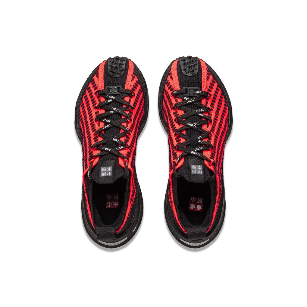 Li Ning Trendy Versatile Non-Slip Wear-Resistant Low-Top Casual Shoes Unisex Casual Shoes Red Black AZGU043-7