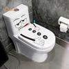 Cartoon Expression Toilet Sticker Waterproof Removable Self-adhesive PVC Living Room Bathroom Wall Art Funny Expression Toilet Seat Lid Decoration