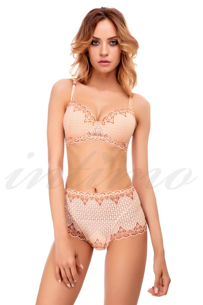 Underwear: Bra with a Compacted Cup and Panties Slip Leilieve (55798)