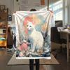 Artistic Cats  Print Flannel Blanket, High quality Comfortable for All Seasons, Home Decor, Warmth and Comfort