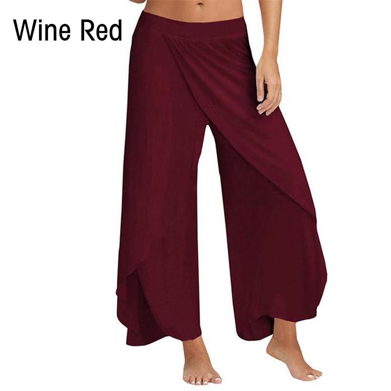 Женские повседневные брюки, свободные однотонные широкие брюки, спортивные штаны для йоги