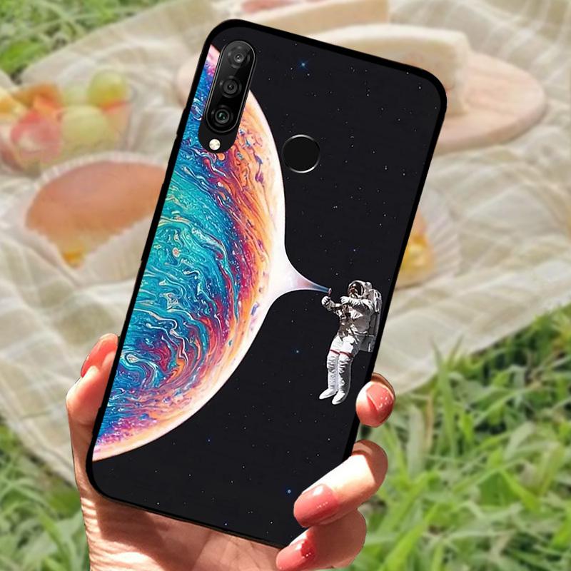 For Huawei P30 Lite Case P30Lite Cover Cute Fashion Cartoon Shockproof Silicone Cases For Huawei Nova 4e Fundas MAR-LX1A Shell