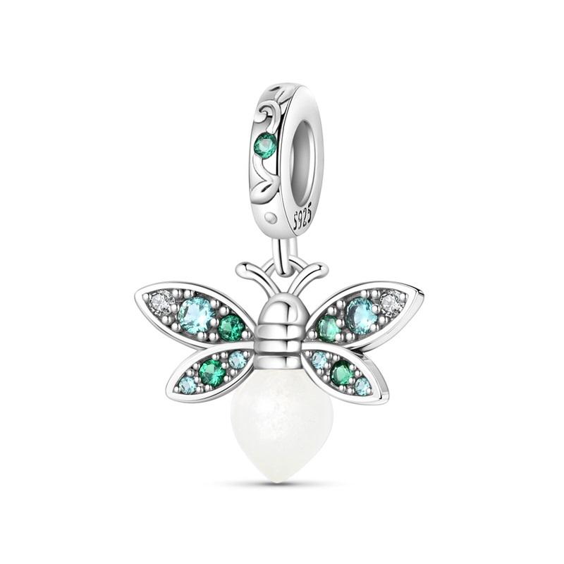 Медный светящийся в темноте шарм-подвеска «Светлячок» для браслета, ожерелья, женский, для DIY, роскошное украшение, подарок для вечеринки