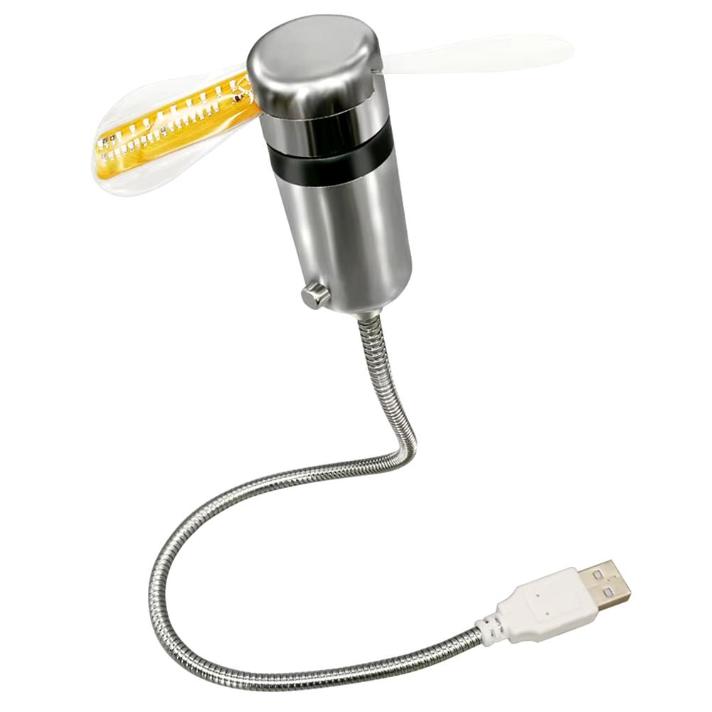 Светодиодный вентилятор с часами, дисплеем времени и температуры – Мини USB-вентилятор охлаждения для ноутбука ПК, ноутбука, постоянного тока 5 В, портативный гаджет