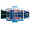 5 Pieces Modern Room Decoration Posters and Prints Mountain Lake Forest Waterfall Wall Art Canvas Painting Home Decor Pictures