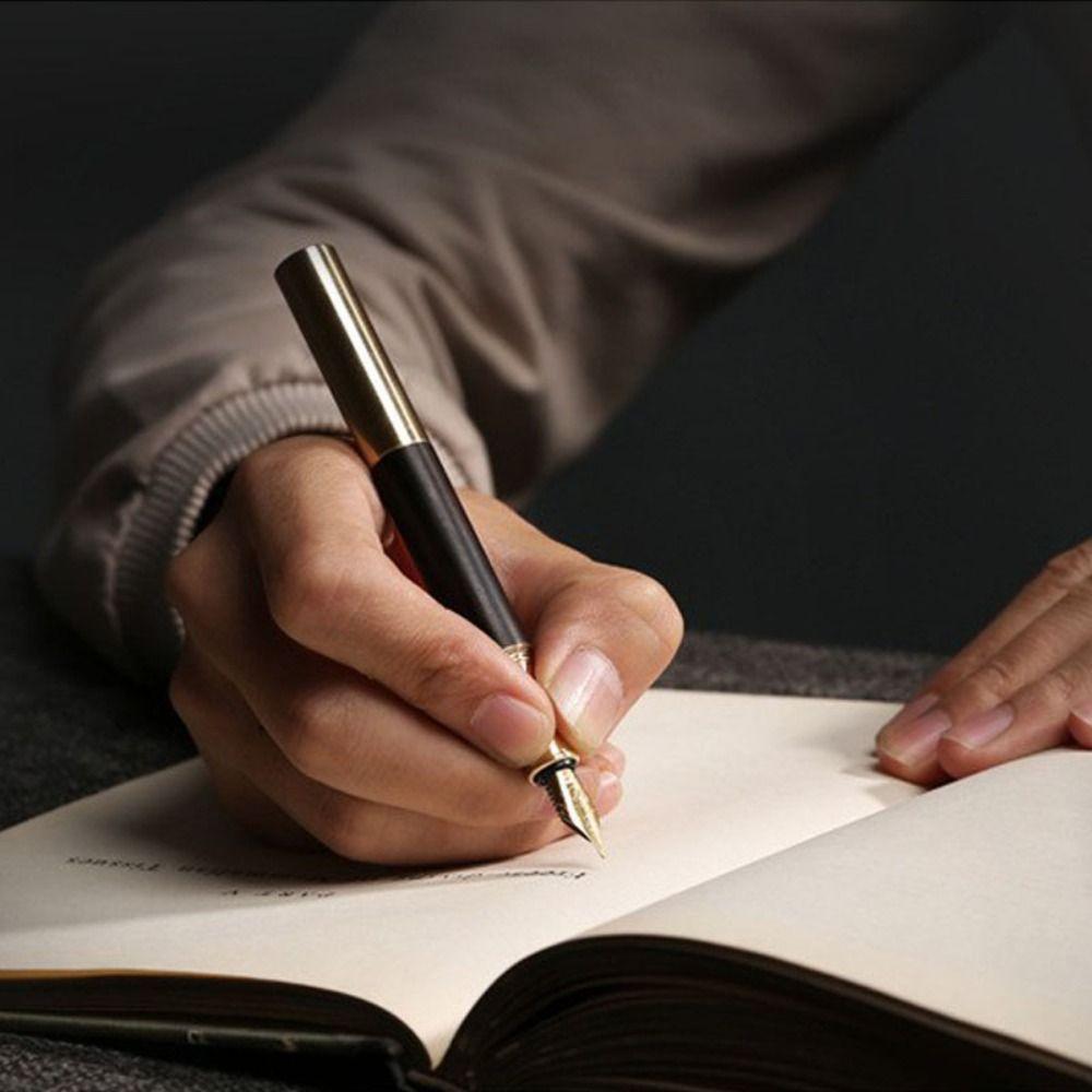 Sandalwood Calligraphy Fountain Pen Smooth Writing Business Fountain Pen  Stationery
