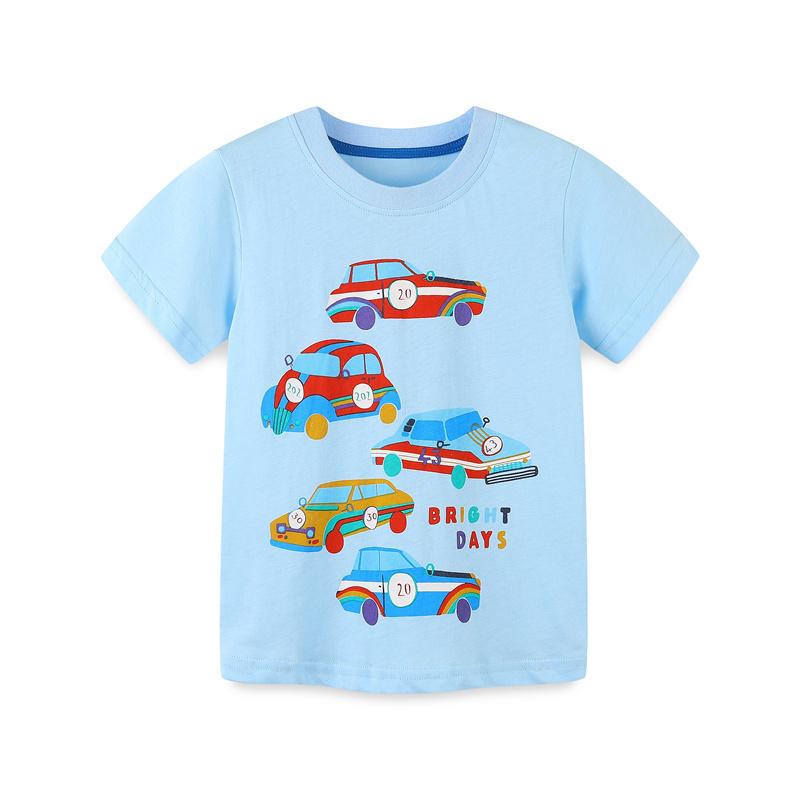 Мультяшная машина детская футболка летняя для мальчика и девочки футболка горячая распродажа детская верхняя одежда рубашка