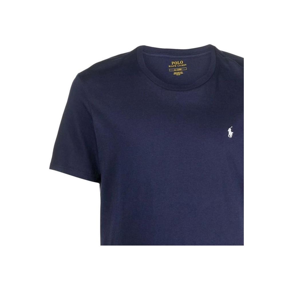 Polo Ralph Lauren Ss22 Solid Color Logo Embroidered Crew Neck Short Sleeve T-Shirt Men Tops Blue 714844756-002