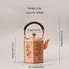 Кофейник из чистой меди, ретро-креативный шестигранный чайник, 1000 мл, фильтр для молока и чая, плетеный чайник для переноски вручную, чайник ручной работы