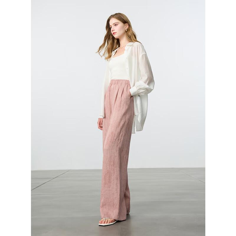 Sancai 2025 Spring Zen Loose Fit Wide-Leg Casual Pants