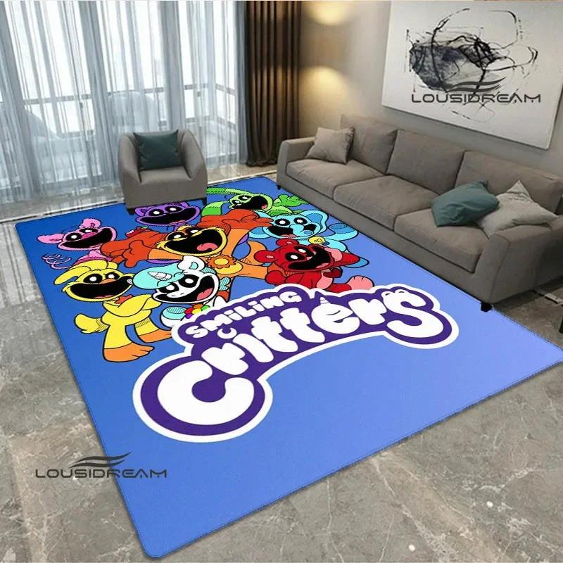 S-smiling critters Cartoon print carpet Non -slip carpet Yoga mat door mat photography props kitchen mat area rug birthday gift