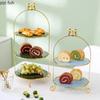 Multilayer Cake Stand Glass Cake Pan Dessert Plate Display Stand Bread Plate Storage Rack Fruit Plate Sushi Plates Jewelry Tray