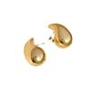 Elegant Gold Water Drop Earrings: Unique Design, High-End Style Studs for Women