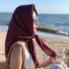 Vintage Paisley Cashew Flower 91cm Large Square Scarf Women's Spring and Autumn Velvet Warm Neck Protection Silk Scarf Sunscreen Shawl