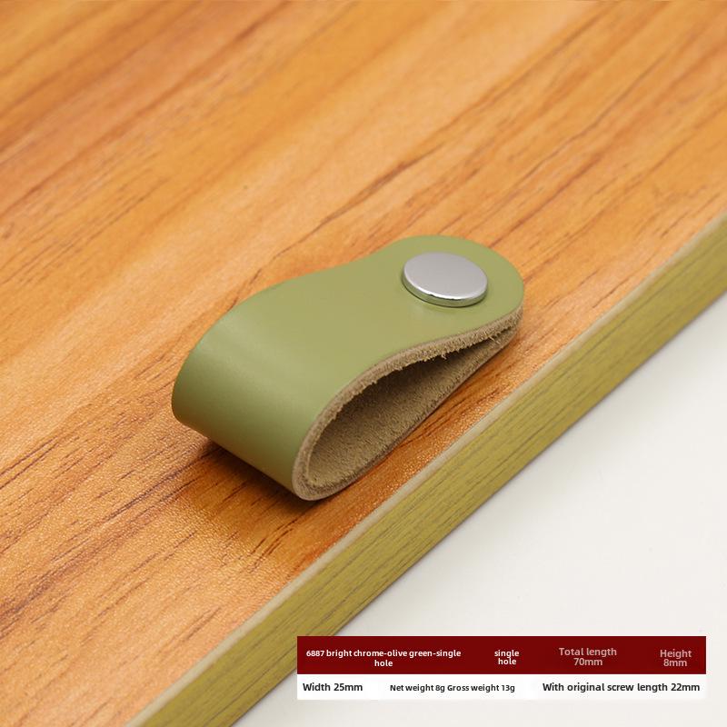 Кожаная ручка для шкафа, ящика, винного ящика и т. д. - акценты из цинкового сплава