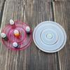 1PC Circle Concrete Candle Holder Tray Mold Plaster Lipstick Storage Box Mold Silicone Resin Making Molds