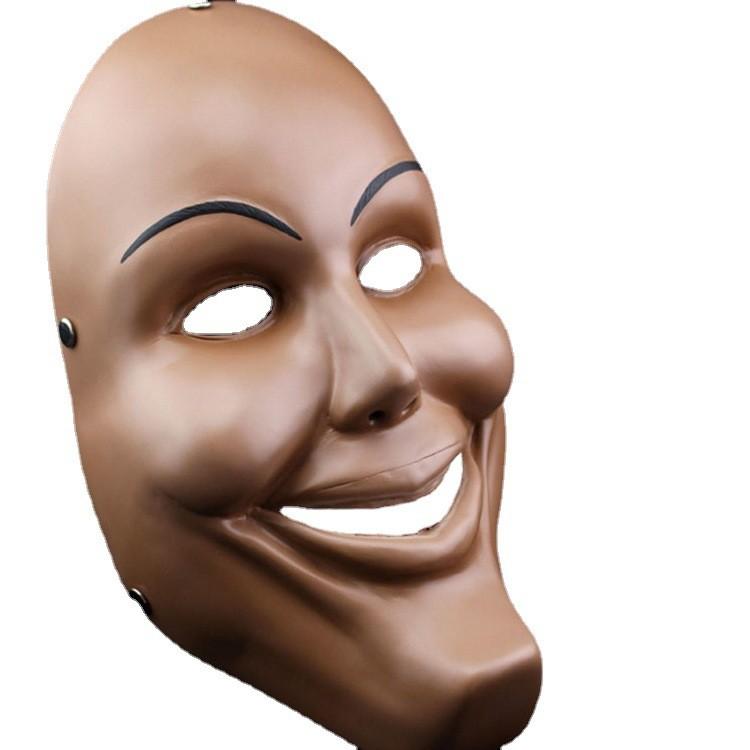 Creepy And Fun Purge Mask With Smiling Face Design Perfect For Halloween Costumes And Live Streaming Events