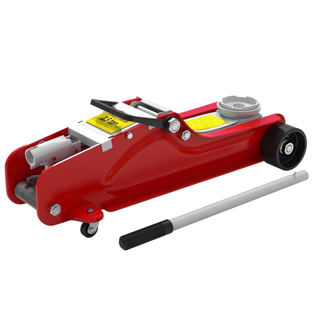 Low Profile Jack, Hydraulic Racing Floor Jack, 8-38cm Lifting Range, 2.5 Ton Capacity, Red