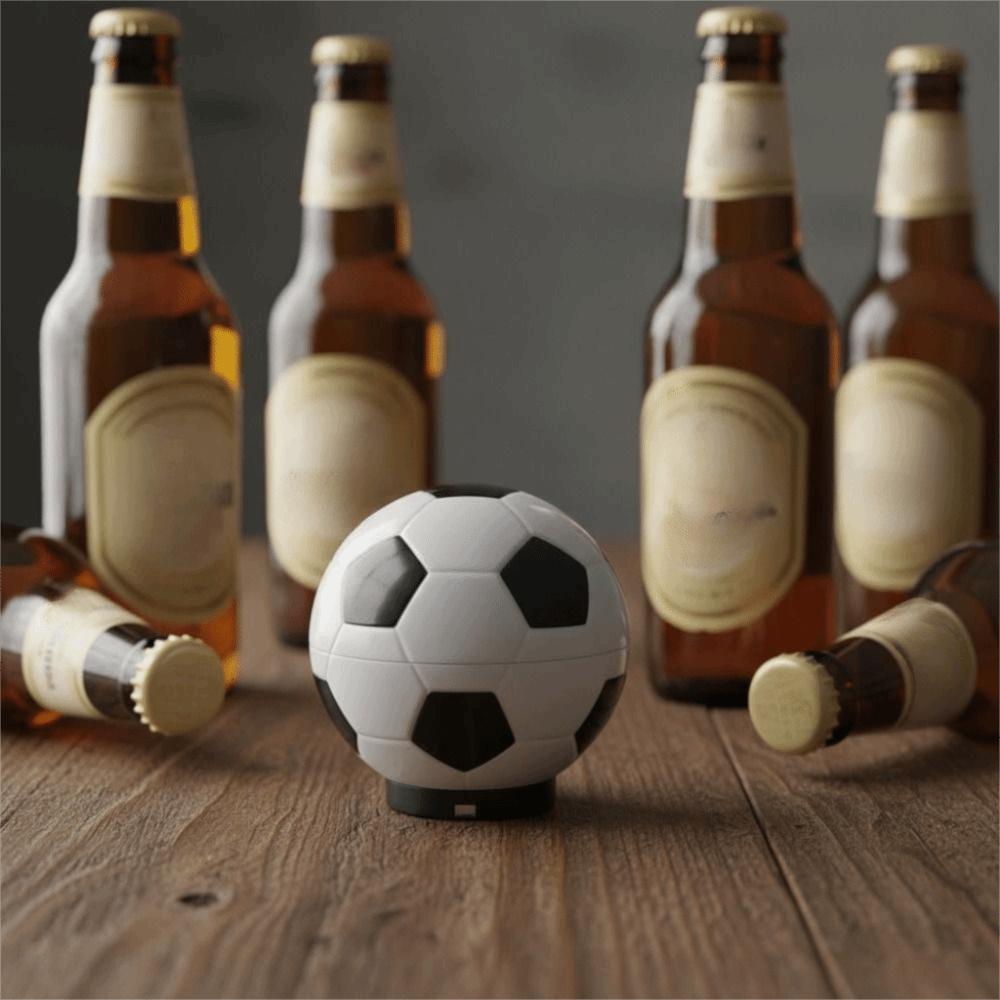 Black and White Football Bottle Opener Press Type Drink Bottle Lid Opener Gift