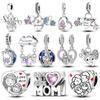 Charms Originale Family Friendship Heart Pendant Charm Beads Fits Bracelet Necklace Women Luxury Diy Jewelry Party Fine Gift