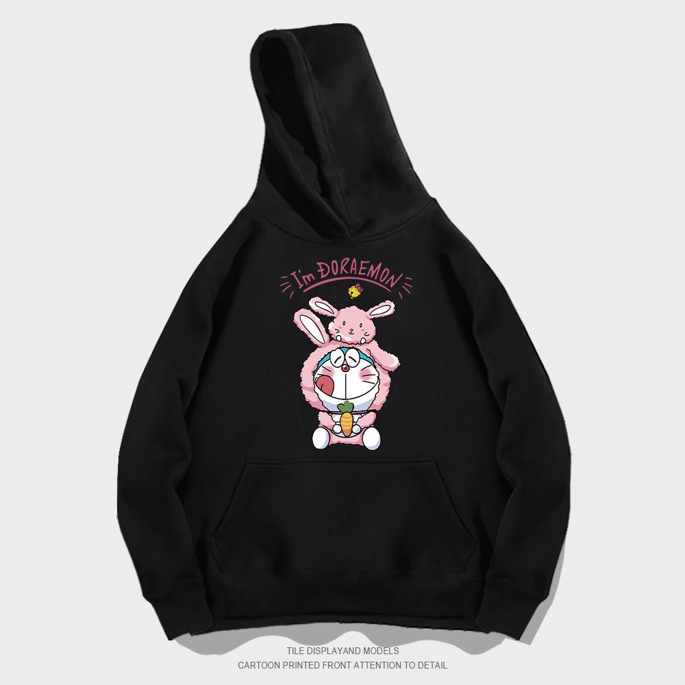 Cartoon anime hooded sweater men's and women's trendy brand loose casual teen student jacket top