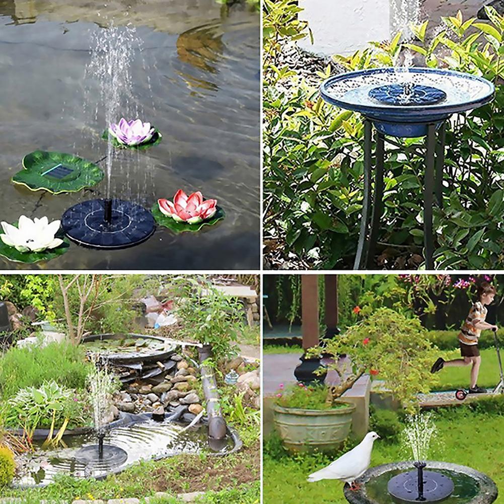 Solar Floating Fountain Bird Baths Water Fountain Outdoor Solar Panel Water Pump Pool Pond Floating Decoration Garden Waterfall