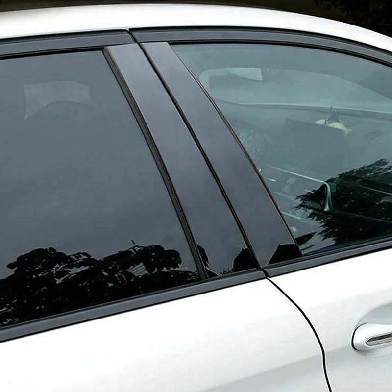 Fit For Suzuki SX4 Hatchback 2006 2007 2008-2013 Glossy Black Door Window Pillar Posts Trim Cover Sticker Exterior Decal