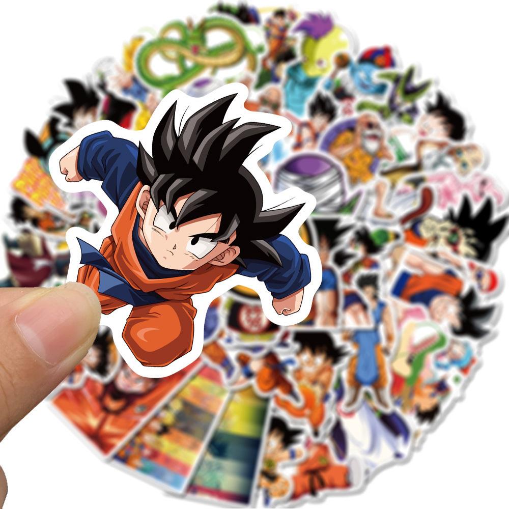 10/30/50 шт. Наклейки с граффити из аниме Dragon Ball Супер Сайян Сон Гоку Наклейка на телефон, ноутбук, шлем Крутые мультяшные наклейки
