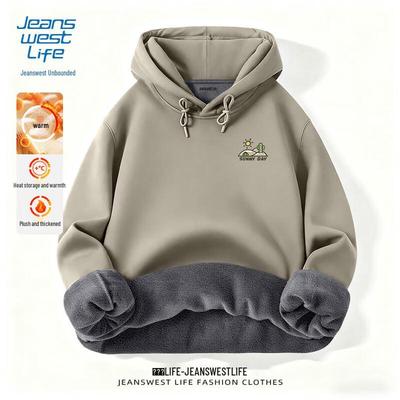 JEANSWEST LIFE Мужская толстовка с капюшоном на флисовой подкладке, утяжеленная
